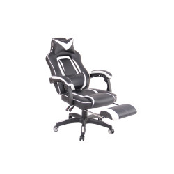 Chaise de bureau chauffante noir/blanc