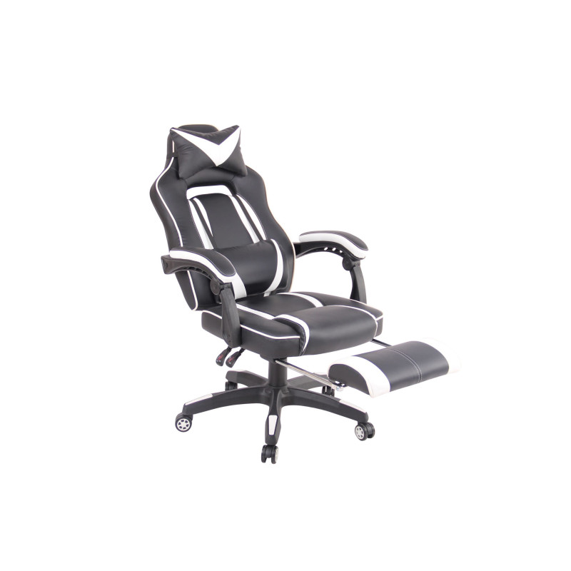 Chaise de bureau chauffante noir/blanc