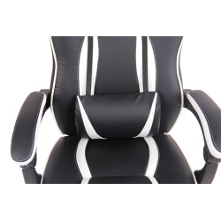 Chaise de bureau chauffante noir/blanc