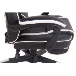 Chaise de bureau chauffante noir/blanc