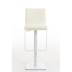 Banqueta alta Panama W, couro sintético, creme