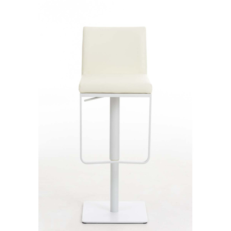 Banqueta alta Panama W, couro sintético, creme