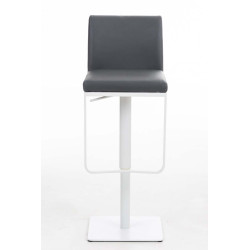 Tabouret de bar Panama W, similicuir, gris