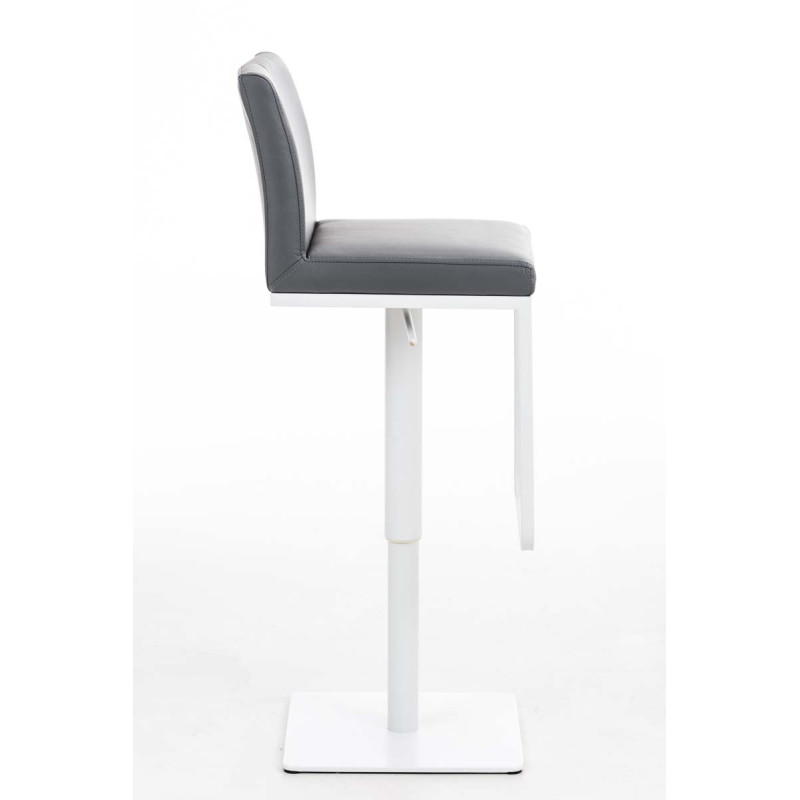 Tabouret de bar Panama W, similicuir, gris