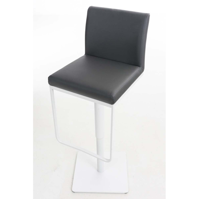 Tabouret de bar Panama W, similicuir, gris