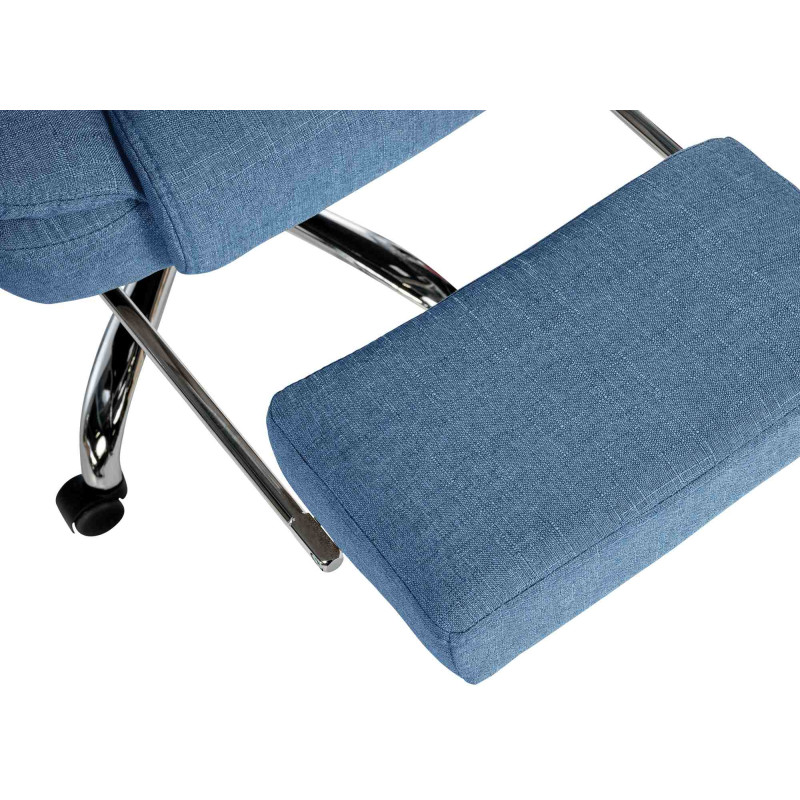 Chaise de bureau en tissu Oxygen bleu