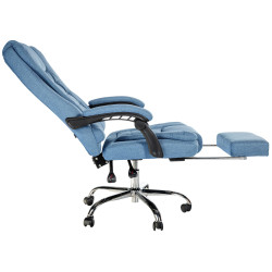 Chaise de bureau en tissu Oxygen bleu