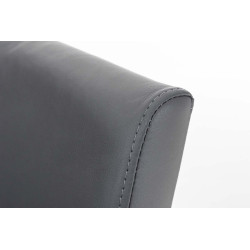 Tabouret de bar Panama W, similicuir, gris