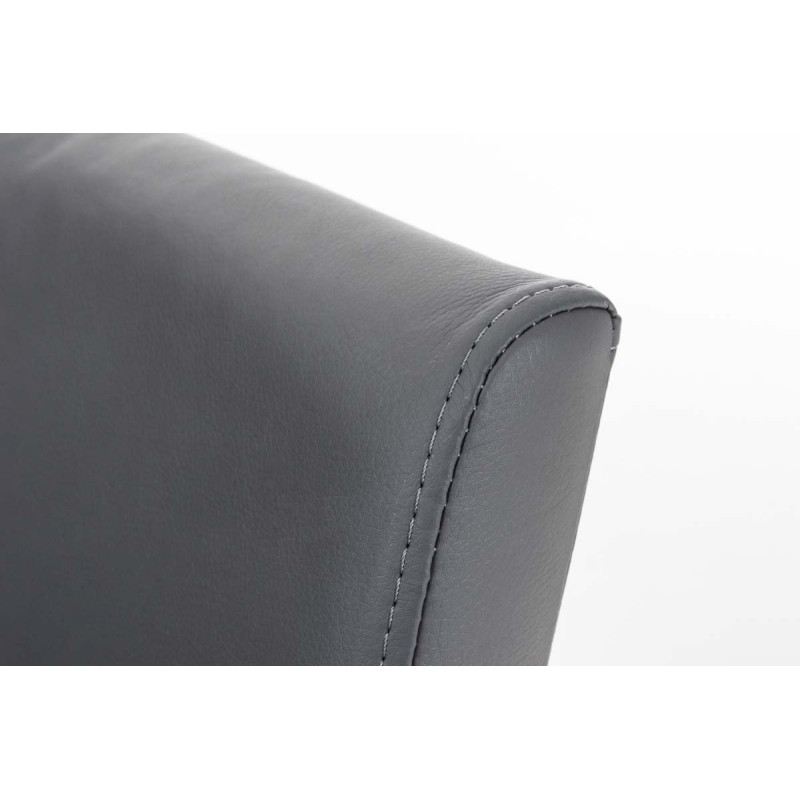 Tabouret de bar Panama W, similicuir, gris