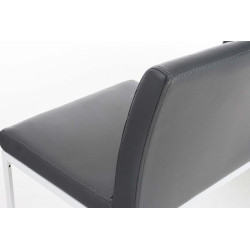 Tabouret de bar Panama W, similicuir, gris