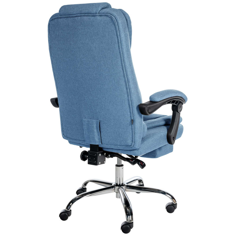 Chaise de bureau en tissu Oxygen bleu