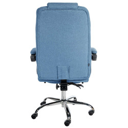 Chaise de bureau en tissu Oxygen bleu