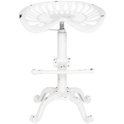 Tabouret de bar Butch, blanc antique