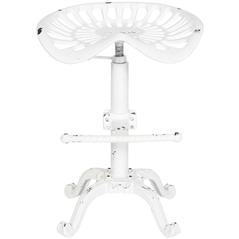 Tabouret de bar Butch, blanc antique