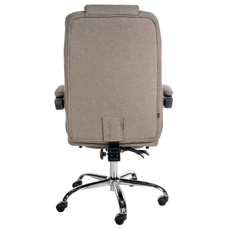 Chaise de bureau en tissu Oxygen taupe