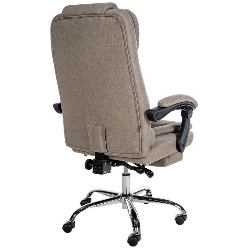 Chaise de bureau en tissu Oxygen taupe