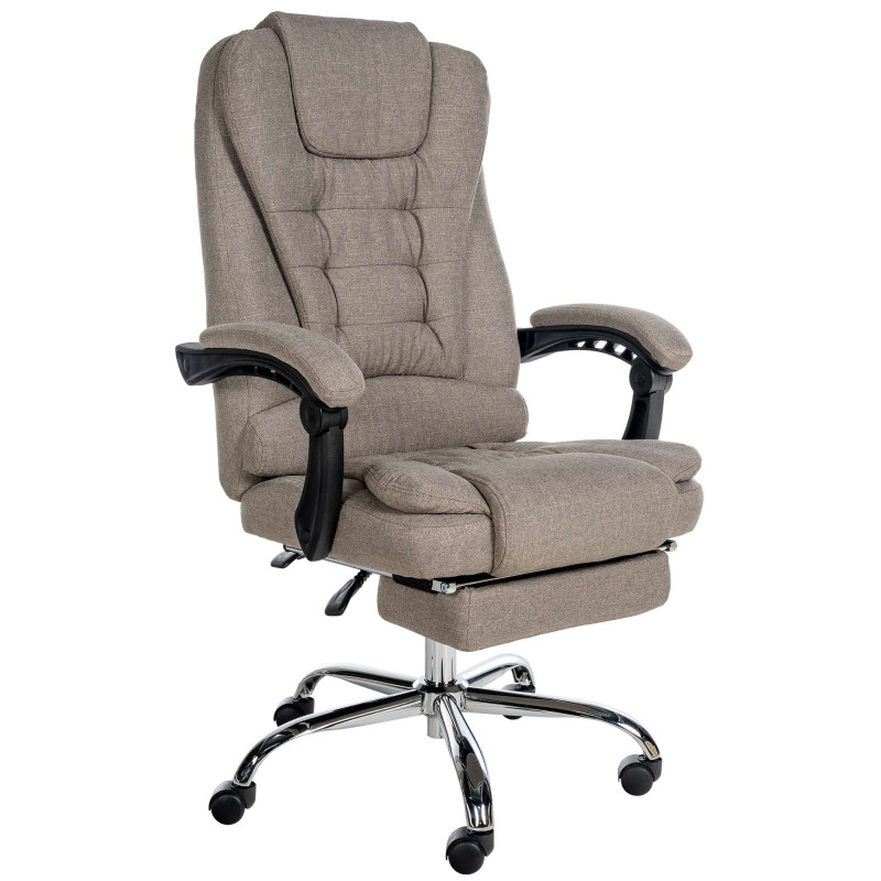 Chaise de bureau en tissu Oxygen taupe