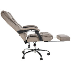 Chaise de bureau en tissu Oxygen taupe