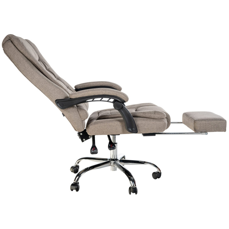Chaise de bureau en tissu Oxygen taupe