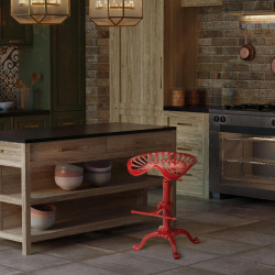 Tabouret de bar rouge Butch