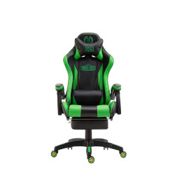 Chaise de bureau Ignite en similicuir noir/vert