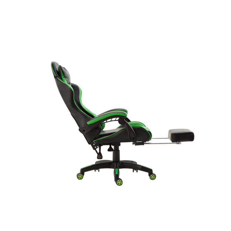 Chaise de bureau Ignite en similicuir noir/vert