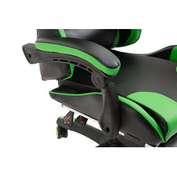 Chaise de bureau Ignite en similicuir noir/vert