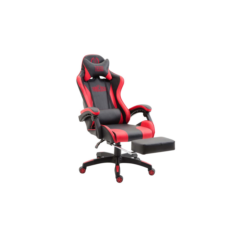 Chaise de bureau Ignite en similicuir noir/rouge