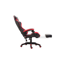 Chaise de bureau Ignite en similicuir noir/rouge