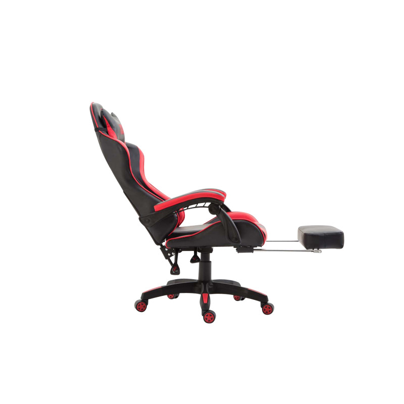 Chaise de bureau Ignite en similicuir noir/rouge