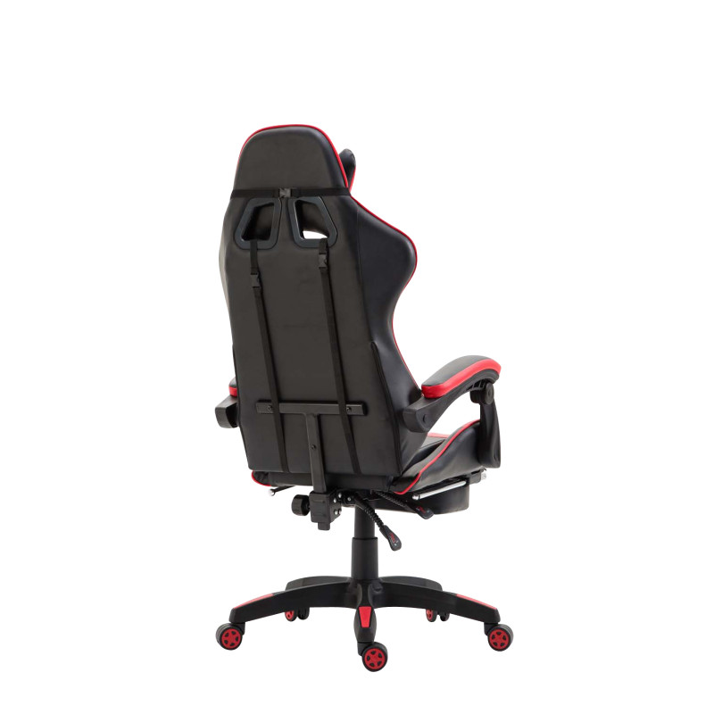 Chaise de bureau Ignite en similicuir noir/rouge