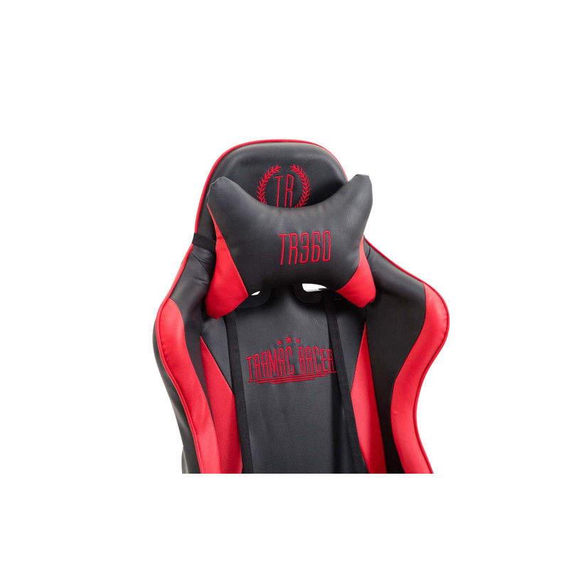 Chaise de bureau Ignite en similicuir noir/rouge
