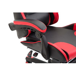 Chaise de bureau Ignite en similicuir noir/rouge