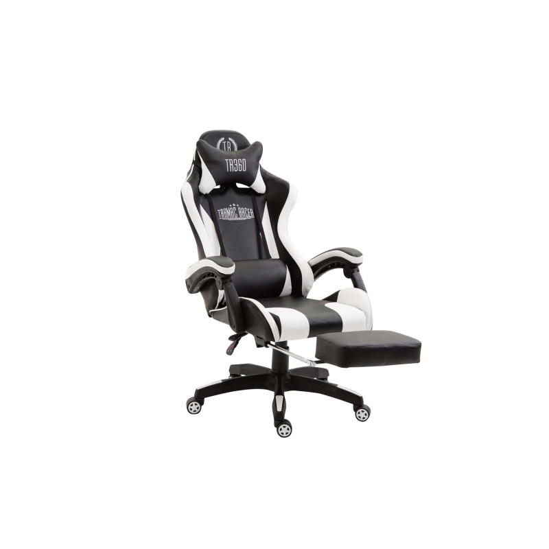 Chaise de bureau Ignite en similicuir noir/blanc