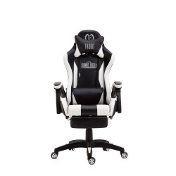 Chaise de bureau Ignite en similicuir noir/blanc