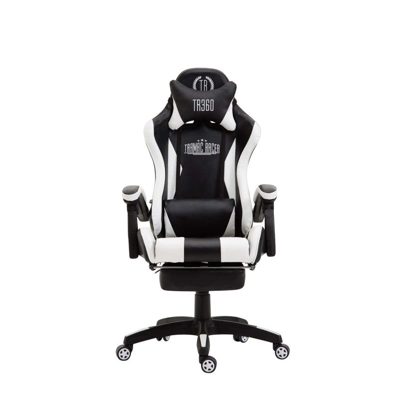 Chaise de bureau Ignite en similicuir noir/blanc