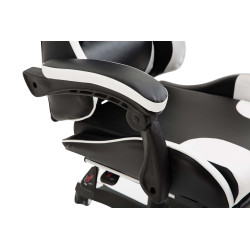 Chaise de bureau Ignite en similicuir noir/blanc