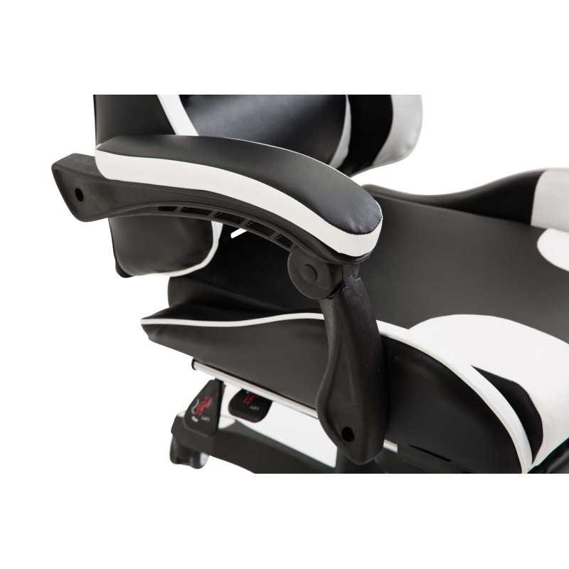 Chaise de bureau Ignite en similicuir noir/blanc