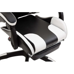 Chaise de bureau Ignite en similicuir noir/blanc