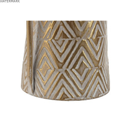 Vase Home ESPRIT Blanc Doré Métal Moderne 19,5 X 19,5 X 53 cm