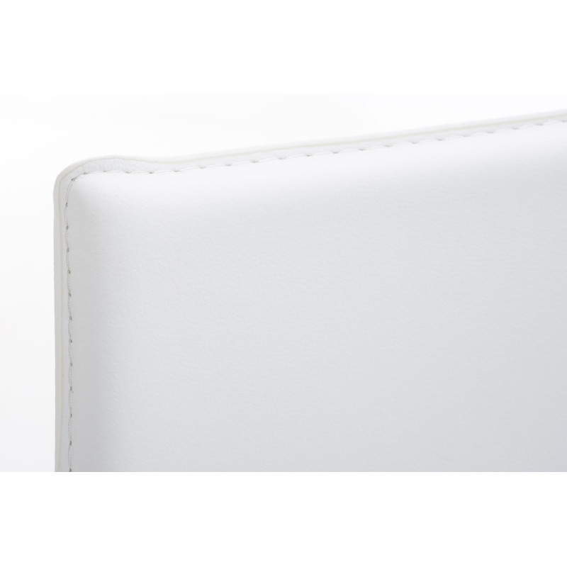Tabouret de bar Avola cuir plat B78 blanc