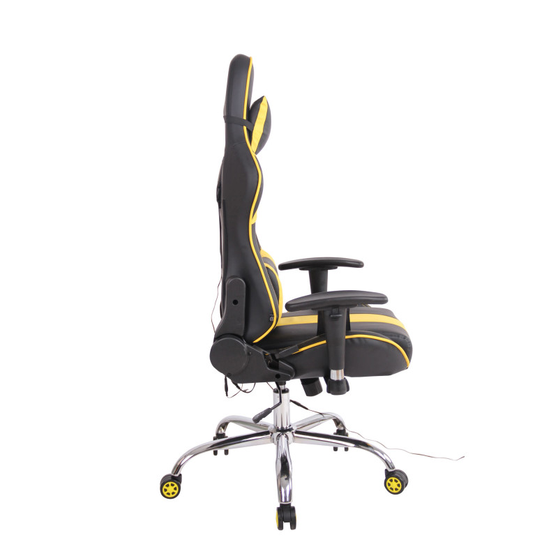Chaise de bureau Limit XM en cuir artificiel noir/jaune