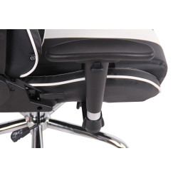 Chaise de bureau Limit XM en cuir artificiel noir/blanc