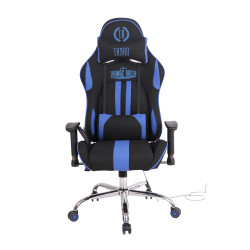 Chaise de bureau Limit XM en tissu noir/bleu