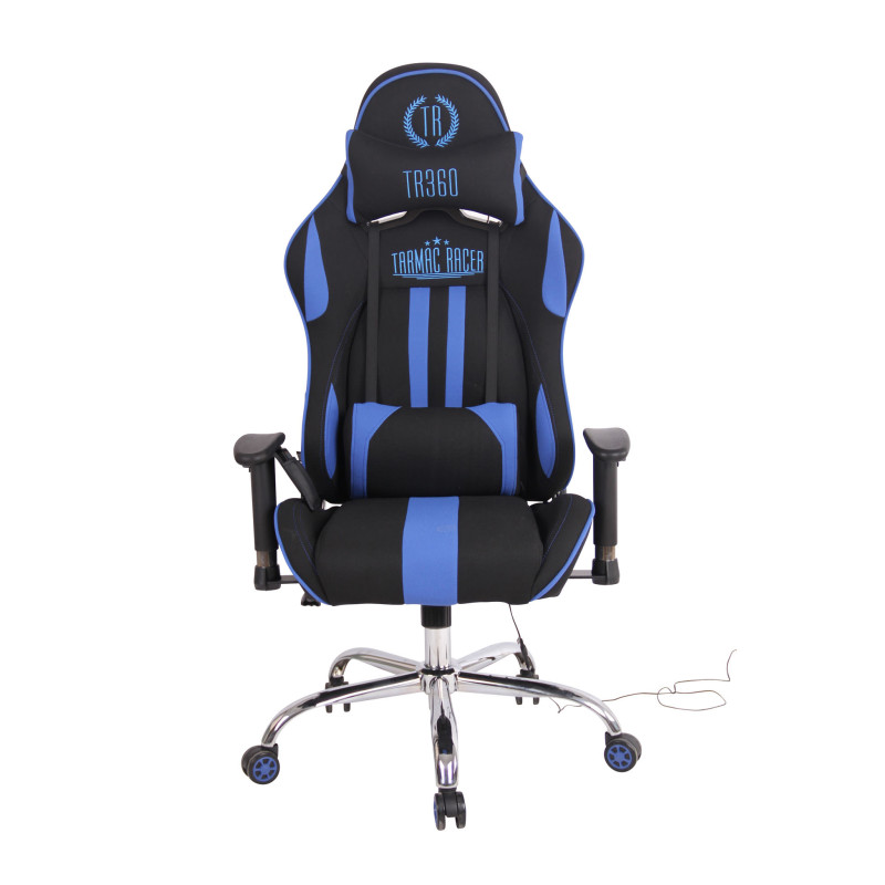 Chaise de bureau Limit XM en tissu noir/bleu