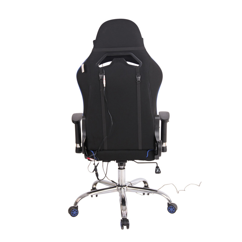 Chaise de bureau Limit XM en tissu noir/bleu