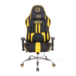 Chaise de bureau Limit XM en tissu noir/jaune