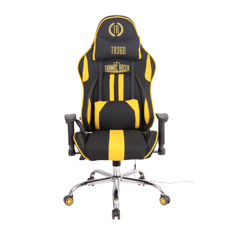Chaise de bureau Limit XM en tissu noir/jaune