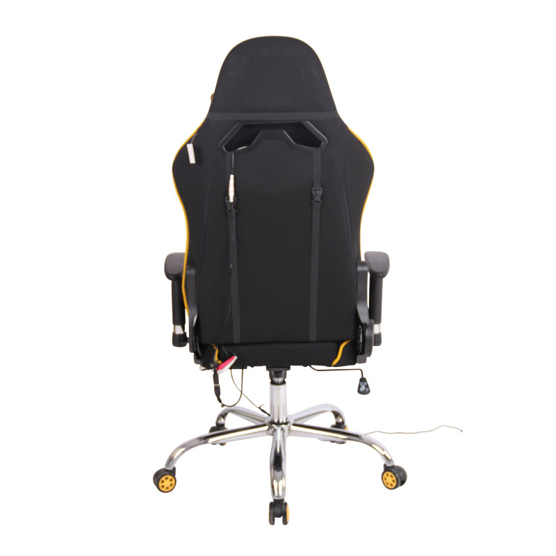 Chaise de bureau Limit XM en tissu noir/jaune