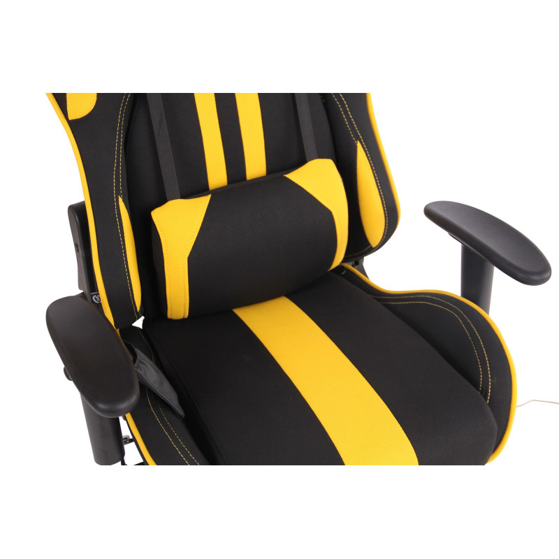Chaise de bureau Limit XM en tissu noir/jaune